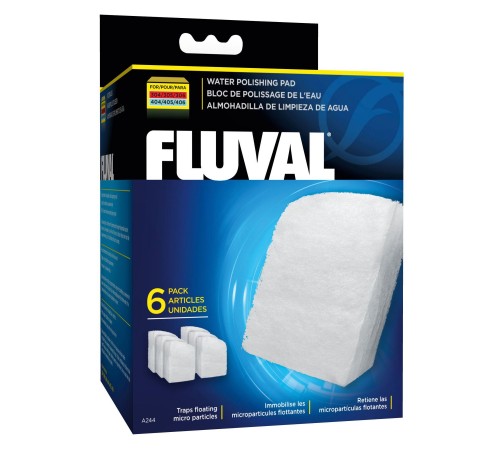 Вкладиш в фільтр Fluval «Water Polishing Pad» 6 шт. (для зовнішнього фільтра Fluval 304 / 305 / 306 / 404 / 405 / 406)