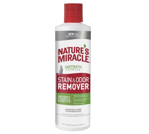Знищувач Nature's Miracle «Stain & Odor Remover» для видалення плям і запахів від котів 473 мл