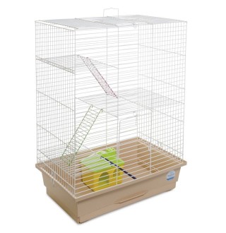 Клітка для гризунів Природа «Нюра» з будиночком 44 x 27 x 59 см (коричнева)