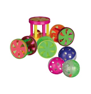 Іграшка для котів Trixie М'яч / валик з брязкальцем d=4,5 см (пластик, кольори в асортименті)