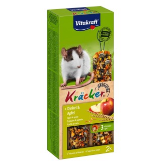 Ласощі для пацюків Vitakraft «Kracker Original + Spelt & Apple» 112 г / 2 шт. (спельта та яблуко)