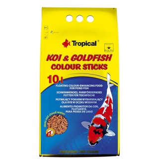 Сухий корм для ставкових риб Tropical Koi & Goldfish Colour Sticks в паличках 10 л