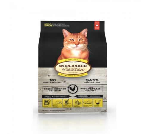 Сухий корм Oven-Baked Tradition Cat Adult 4,54 кг - курка