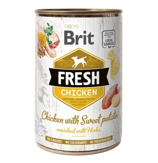 Вологий корм для собак Brit Fresh Chicken with Sweet Potato 400 г (курка)