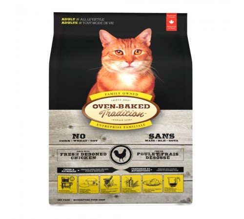 Сухий корм Oven-Baked Tradition Cat Adult 4,54 кг - курка