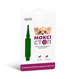 Краплі на холку для собак PROVET Моксістоп до 4 кг, 1 шт