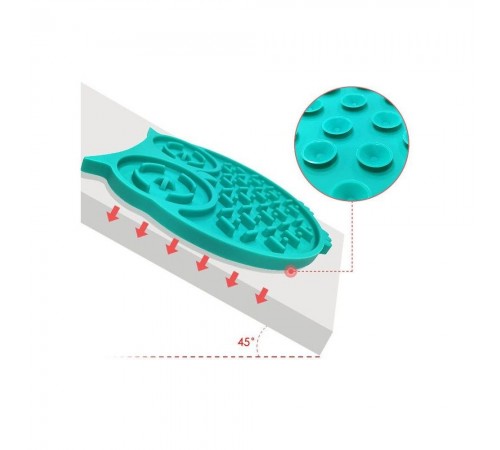 Килимок-годівниця силіконова WahoPet Licky Mat 200 мл, 15 х 16 см