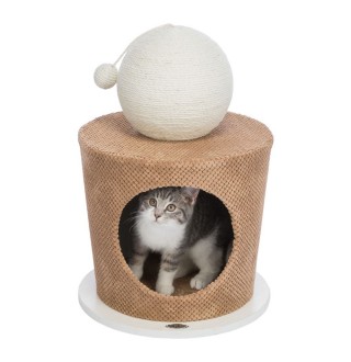 Дряпка Trixie будинок з кулею 36 см / 50 см (сіро-коричнева)