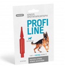 Краплі на холку для собак PROVET Profiline від 20 до 40 кг, 1 шт