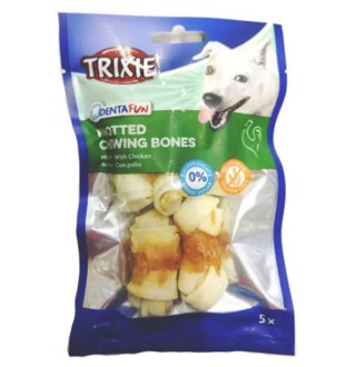 Ласощі для собак Trixie Кістка для чищення зубів Denta Fun 5 см, 70 г / 5 шт. (курка)