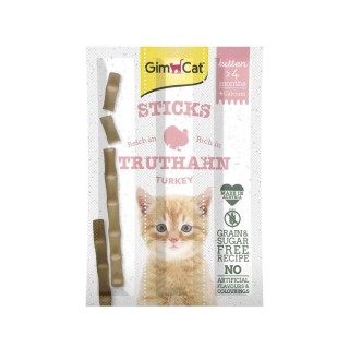 Ласощі для кошенят GimCat Kitten Sticks 1 шт - індичка