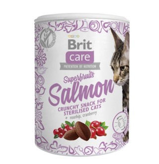 Ласощі для котів Brit Care Crunchy Cracker Superfruits 100 г - лосось, шипшина і журавлина