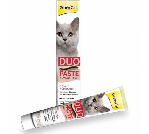 Ласощі для котів GimCat Duo Paste Anti-hairboll 50 г - курка та мальт