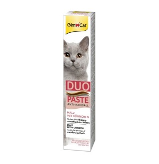 Ласощі для котів GimCat Duo Paste Anti-hairboll 50 г - курка та мальт