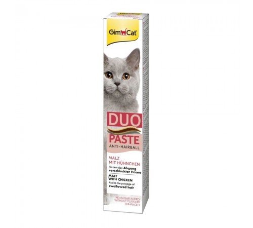 Ласощі для котів GimCat Duo Paste Anti-hairboll 50 г - курка та мальт