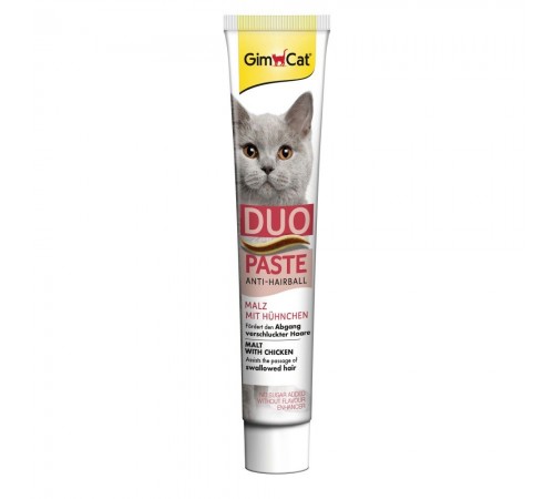 Ласощі для котів GimCat Duo Paste Anti-hairboll 50 г - курка та мальт