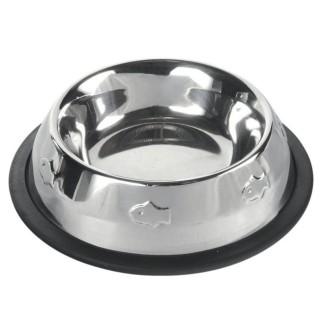 Миска металева Trixie на гумовій кромці 200 мл / 15 см