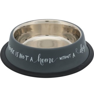 Миска Trixie металева на гумовій основі 450 мл / 16 см (сіра)