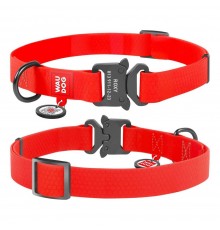 Нашийник Collar WAUDOG Waterproof з QR-паспортом 24-40 см/20 мм (червоний)