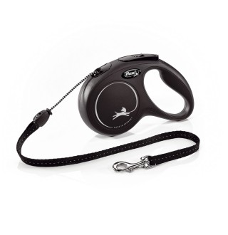 Повідець-рулетка Flexi з тросом «New Classic» M 5 м / 20 кг (чорна)