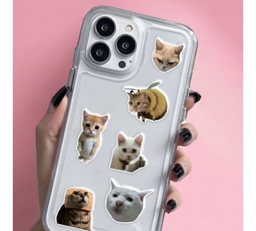 Стікери-3D Tatooshka Fanny cats mem 11 шт
