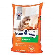 Сухий корм для дорослих котів Club 4 Paws Premium 14 кг - курка