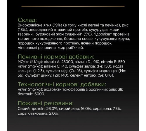 Сухий корм для собак Pro Plan Medium Sensitive 3 кг - ягня