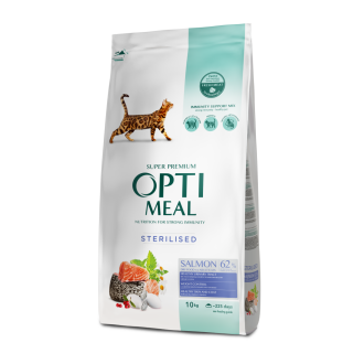 Сухий корм для котів Optimeal Adult Cat Sterilised 10 кг - лосось