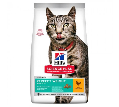 Сухий корм для котів Hill's Science Plan Perfect Weight Adult 1+ 2,5 кг - курка