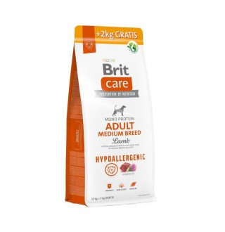 Сухий корм для собак Brit Care Dog Hypoallergenic Adult Medium Breed 12 + 2 кг - ягня