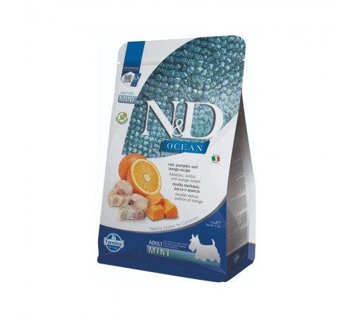 Сухий корм для собак Farmina N&D Grain Free Ocean Adult Mini 2,5 кг - тріска та апельсин