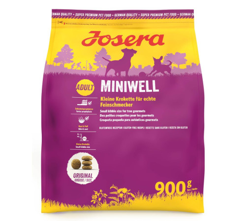 Сухий корм для собак Josera Miniwell 900 г - домашня птиця