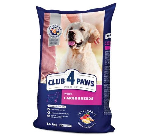 Сухий корм для собак великих порід Club 4 Paws Premium 14 кг (курка)