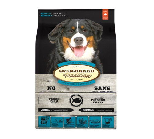 Сухий корм Oven-Baked Tradition Dog Adult Large Breed 11,34 кг - риба