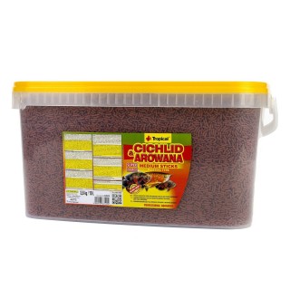 Сухий корм для акваріумних риб Tropical в паличках «Cichlid & Arowana Medium Sticks» 10 л (для м'ясоїдних цихлід)