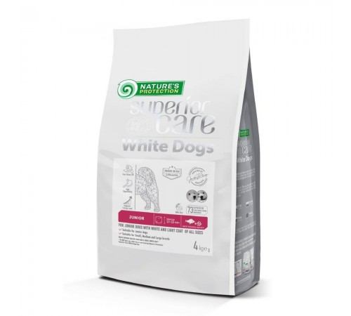 Сухий корм для цуценят Nature's Protection Superior Care White Dogs Junior All Sizes 4 кг - біла риба