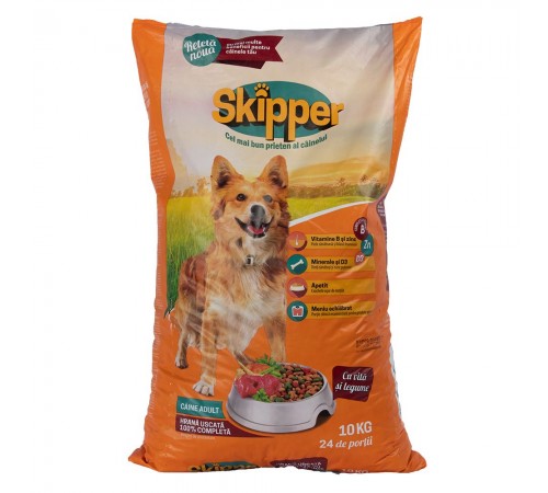 Сухий корм для собак SKIPPER 10 кг (яловичина та овочі)