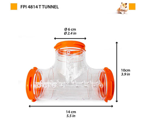 Тунель для гризунів Ferplast «Fpi 4814 T Tunnel» 14 см х 10 см / d = 6 см