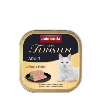 Animonda Vom Feinsten Adult with Beef Chicken - вологий корм паштет з яловичиною та куркою для котів, 100г