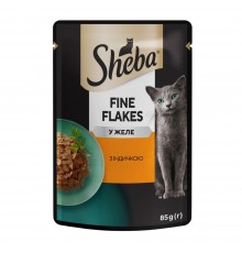 Вологий корм для котів Sheba Fine Flakes pouch 85 г - індичка