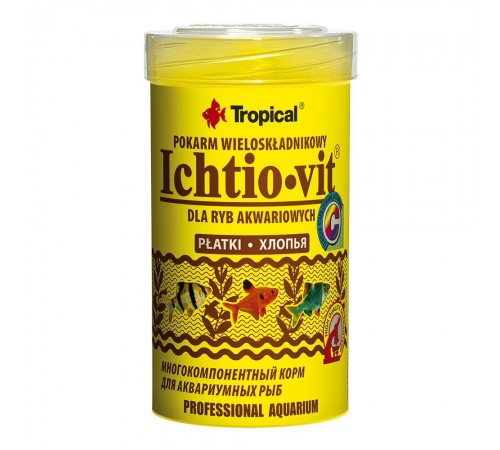 Сухий корм для акваріумних риб Tropical в пластівцях «Ichtio-Vit» 100 мл (для всіх акваріумних риб)