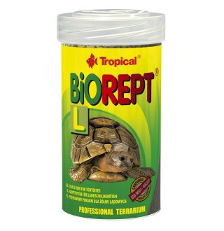 Сухий корм для сухопутних черепах Tropical в паличках «Biorept L» 100 мл