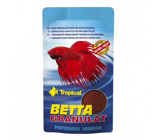 Сухий корм для акваріумних риб Tropical в гранулах «Betta Granulat» 10 г (для півників)