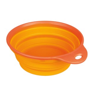 Миска силіконова Trixie складна 500 мл / 14 см (помаранчева, зелена)