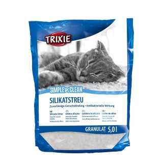 Наповнювач туалета для котів Trixie Simple & Clean 5 л (силікагелевий)