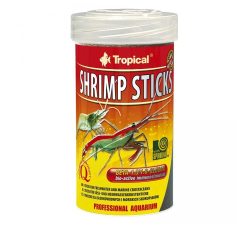Сухий корм для креветок та раків Tropical в паличках «Shrimp Sticks» 100 мл