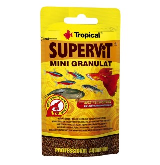Сухий корм для акваріумних риб Tropical в гранулах «Supervit Mini Granulat» 10 г (для всіх акваріумних риб)