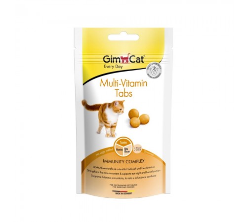 Ласощі для котів GimCat Multi-Vitamin Tabs 40 г - мультивітамін