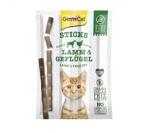 Ласощі для котів GimCat Sticks 4 шт - ягня