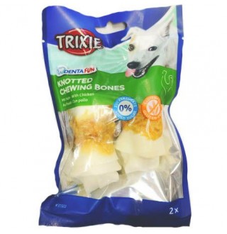 Ласощі для собак Trixie Кістка для чищення зубів Denta Fun 11 см, 70 г / 2 шт. (курка)